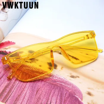 VWKTUUN Retro slnečné Okuliare Ženy Muži 2020 Okuliare Obdĺžnik Slnečné okuliare Nadrozmerné Okuliare Vonkajšie Športové Okuliare UV400 Bodov
