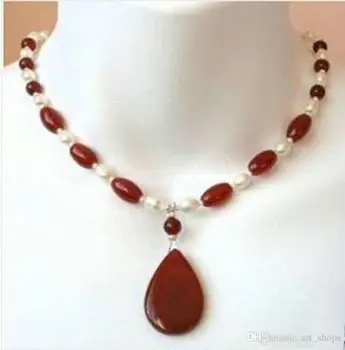 Vzácne a abnormálny tvar a white pearl náhrdelník 17