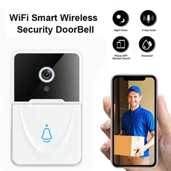 X3 Smart Video, Bezdrôtový Zvonček Zvonček WiFi Remote Domov Intercom obojsmernú Hlasovú Zvonček S INFRAČERVENÉ Nočné Videnie Bezpečnosti Cam