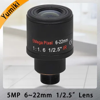 Yumiki 5.0 Megapixel Varifokálny 6-22mm 5MP CCTV Kamera, Objektív Pre Bezpečnostné Kamery F1.6 M12 Mount