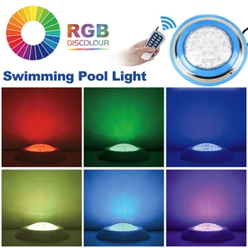 Z nehrdzavejúcej Ocele Ip68 Led Bazén Svetlo 6W 9W 24W 36w 54W Modrá Vodotesné Svietidlá Podvodné Svetlá AC12V RGB Lampa Piscina