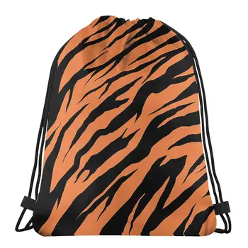 Zebra Tiger Tlač Orange Šnúrkou Tašky Športové Nepremokavé Skladovanie Organizovať Zväzok Vrecku Rope Bag