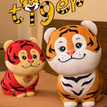 Čínsky Nový Rok Tigra Maskot Bábika Kawaii Tiger Plyšové Hračky Pre Deti Tiger Masot Hračky Plyšové Zvieratko Hračka